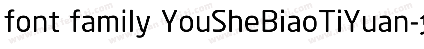 font family YouSheBiaoTiYuan字体转换